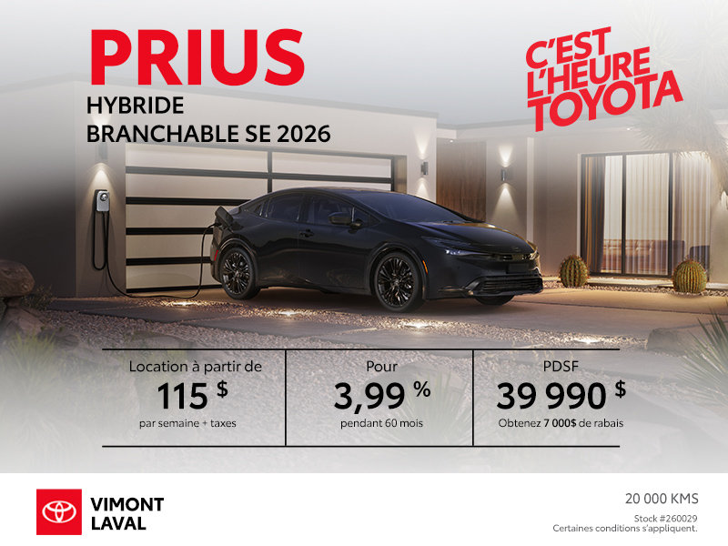 Prius Hybride Branchable 2026