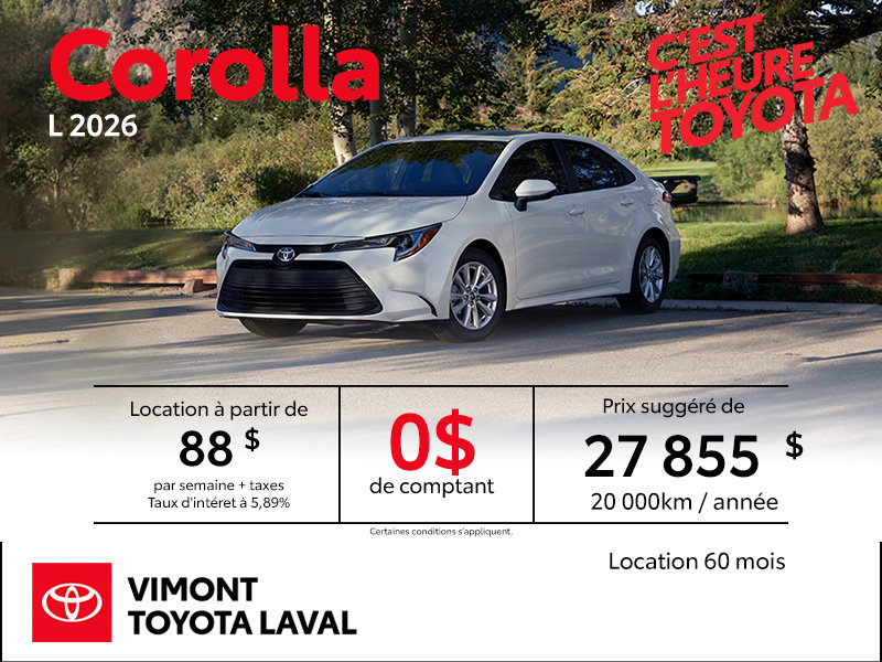 Toyota Corolla L 2026