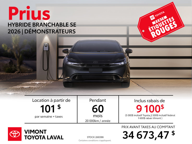 Prius hybride branchable 2026