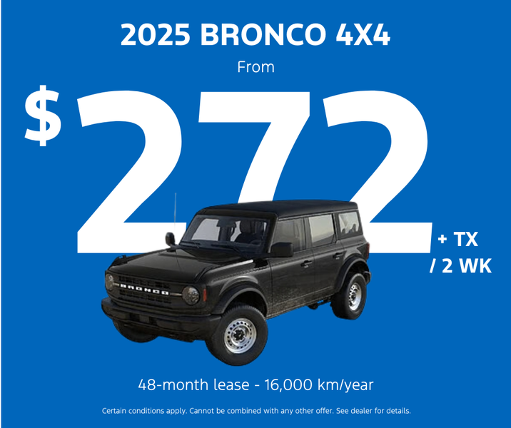 2025 Bronco 4x4: Only 1 in stock