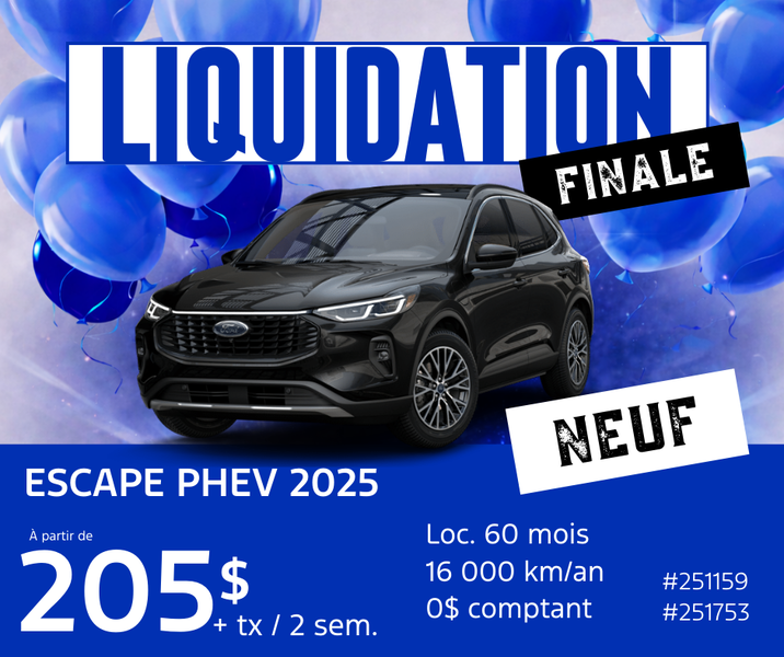 ESCAPE PHEV 2025 : DERNIÈRE CHANCE