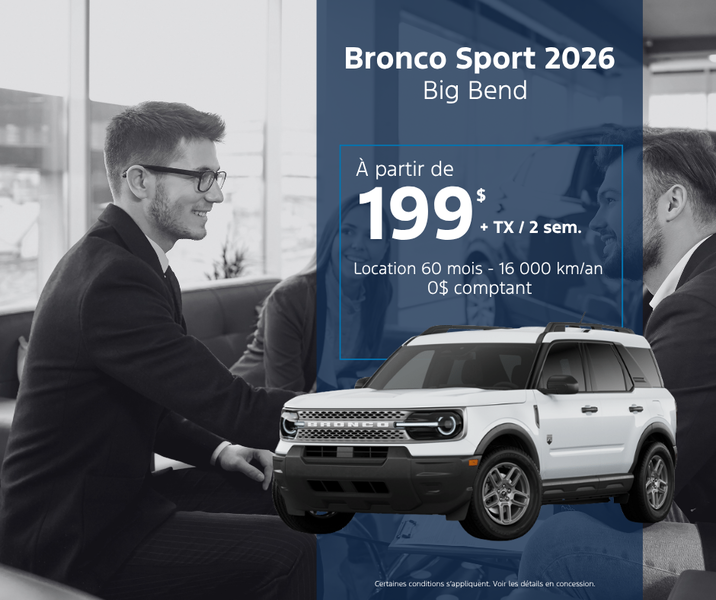 Procurez-vous le Bronco Sport 2026
