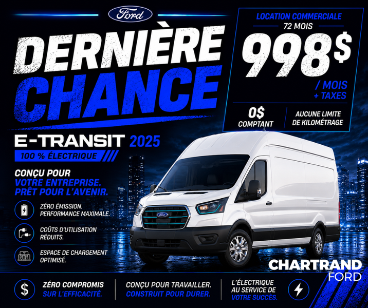 E-Transit 2025 : Inventaire limité