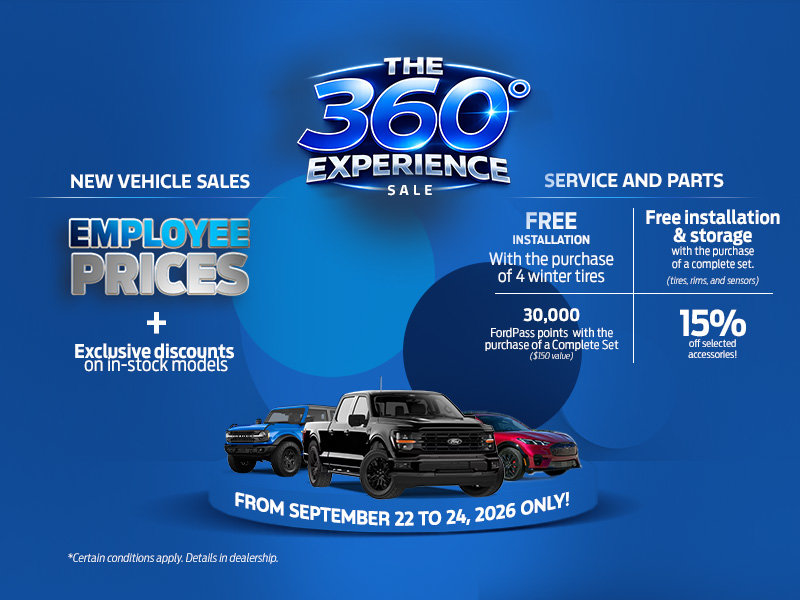 The 360 Experience at Chartrand Ford - September 22, 23, and 24