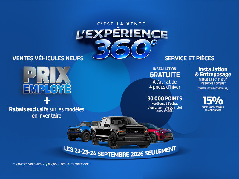 L'Expérience 360 Chez Chartrand Ford - 22-23-24 septembre