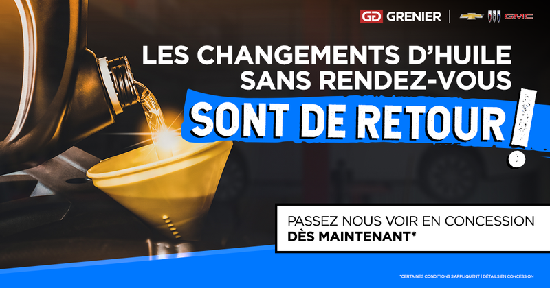 CHANGEMENT D'HUILE SANS RDV !