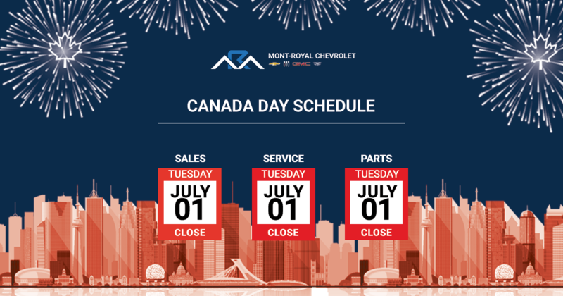 CANADA DAY SCHEDULE