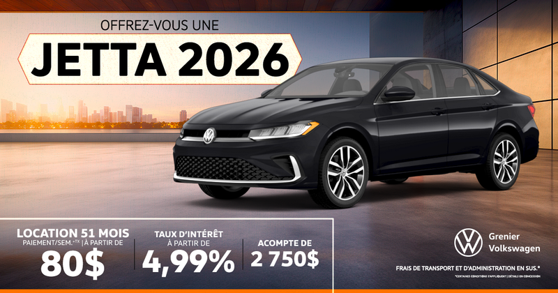 OFFREZ-VOUS UNE JETTA 2026 !