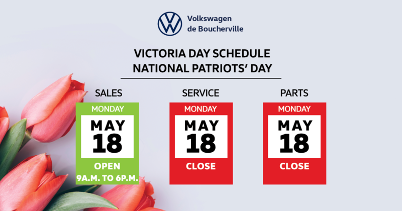 Victoria Day Schedule