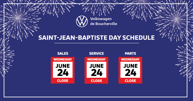 SAINT JEAN BAPTISTE DAY SCHEDULE