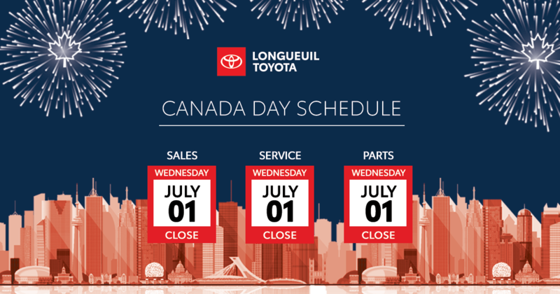 CANADA DAY SCHEDULE