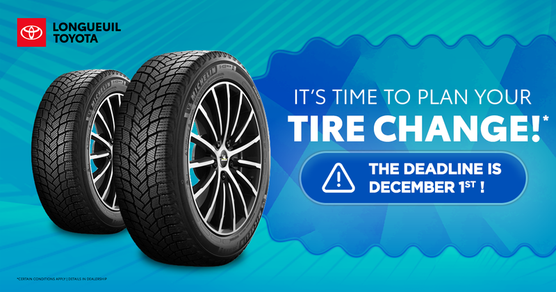 IT'S TIME TO PLAN YOUR TIRE CHANGE !