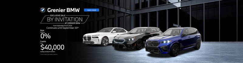 EXCLUSIVE SALE BY INVITATION AT GRENIER BMW !
