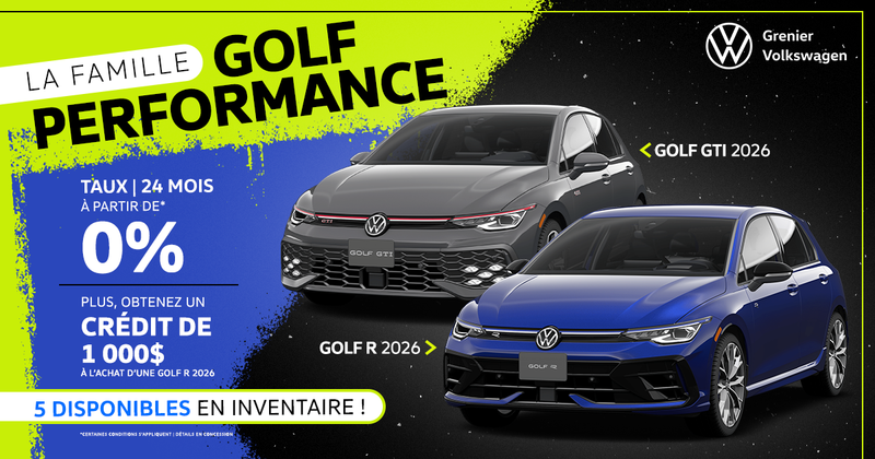 LA FAMILLE GOLF PERFORMANCE !