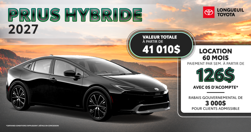 PRIUS HYBRIDE BRANCHABLE 2027 !