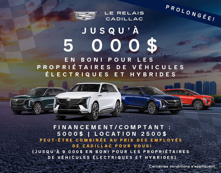 BONI POUR LES PROPRIÉTAIRES DE VÉHICULES ÉLECTRIQUES ET HYBRIDES