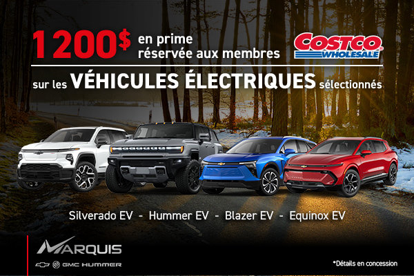 Prime Costco sur véhicules électriques