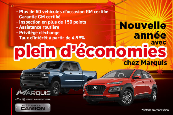 Véhicules d'occasion GM certifié