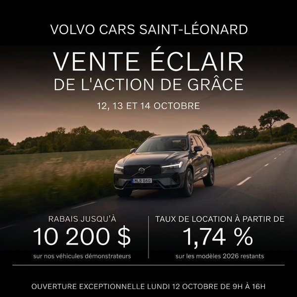 Vente éclair - Action de Grâce 2026