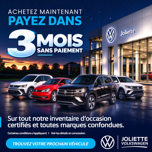 Achetez maintenant et profitez de 3 mois sans paiement