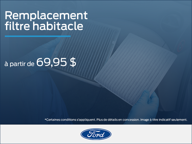 Obtenez votre forfait filtre d'habitacle aujourd'hui !
