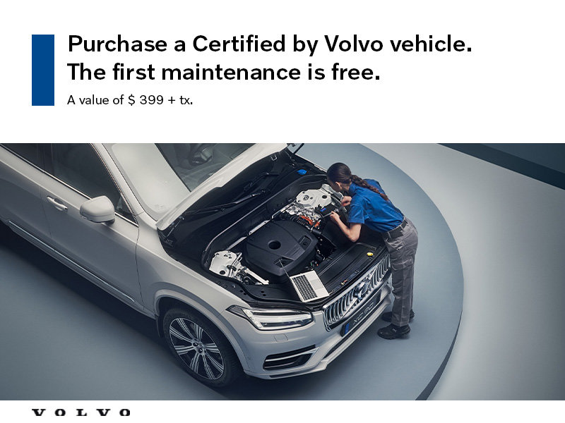 Enjoy peace of mind with a Volvo Certified vehicle.