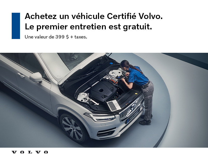 Profitez de la tranquillité d’esprit avec un véhicule Certifié Volvo