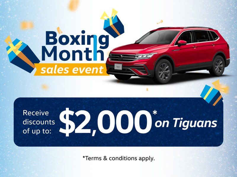 Tiguan Boxing Month Sales Event