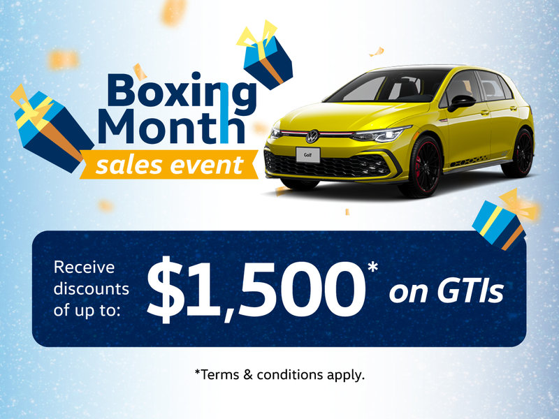 Golf GTI Boxing Month Sales Event