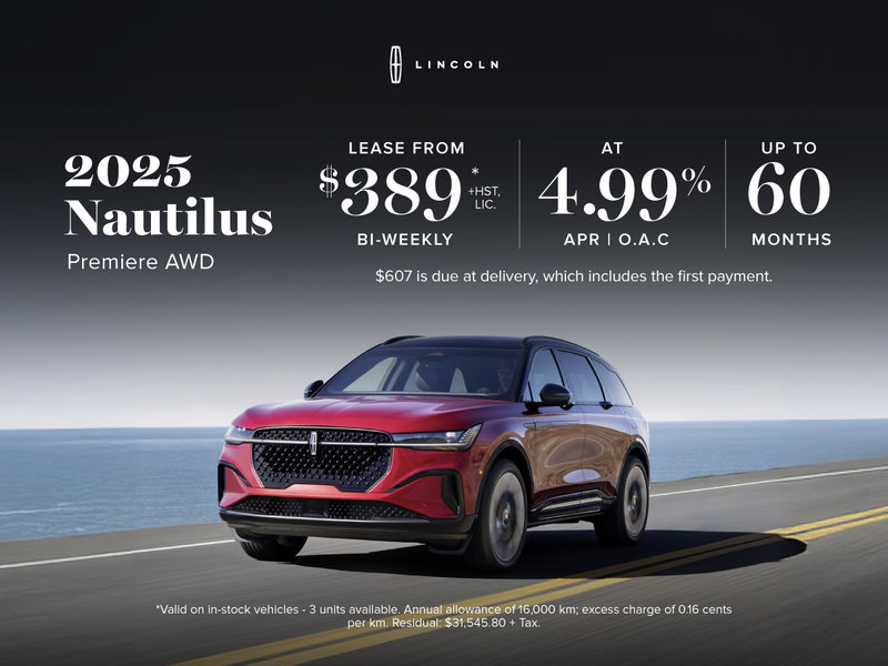 2025 Lincoln Nautilus Special Offer
