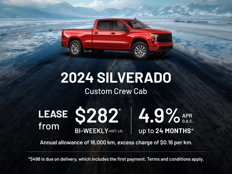Lease Offer: 2024 Silverado Custom Crew Cab