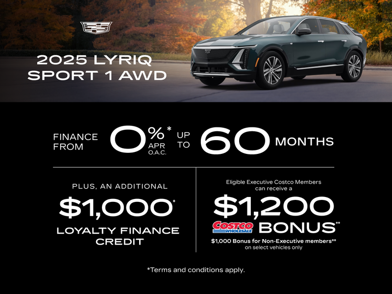 All-Electric Cadillac Lyriq Lease and Finance Offers