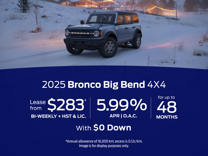 2025 Bronco Big Bend Special Offer