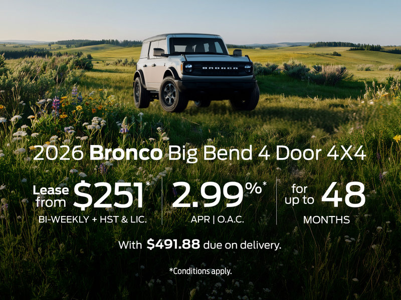 2026 Ford Bronco Big Bend Special Offer