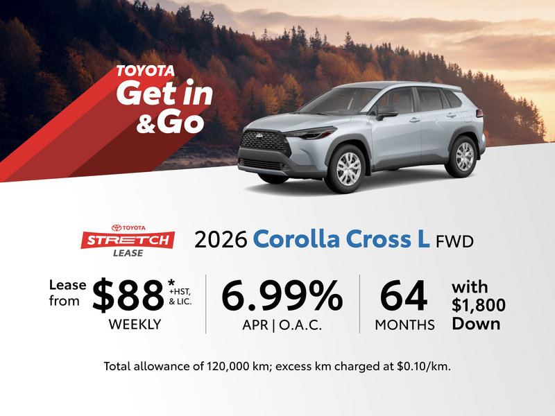 2026 Toyota Corolla Cross Lease Offer