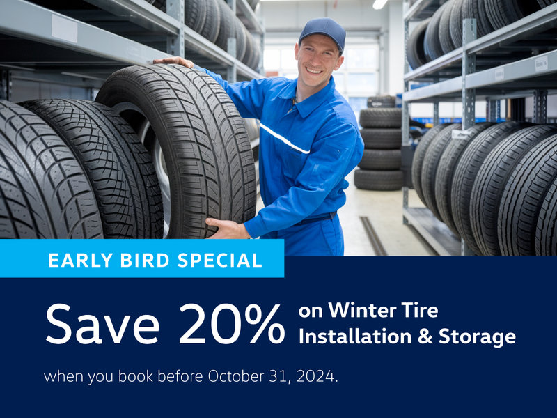 Winter Tire Installation and Storage Offer