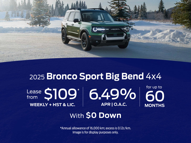 Special Offer 2025 Ford Bronco Sport Big Bend