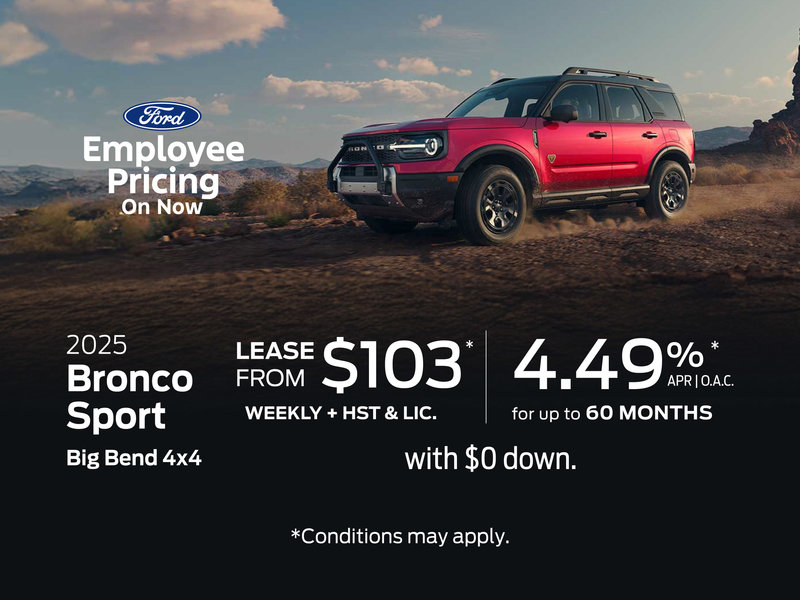 Special Offer 2025 Ford Bronco Sport Big Bend