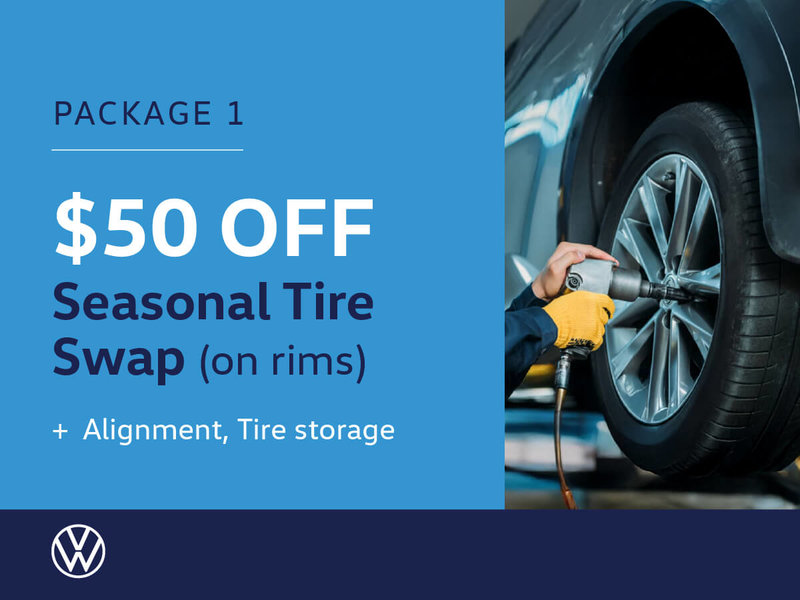 Seasonal Tire Change (on rim), Alignment and Tire Storage Package
