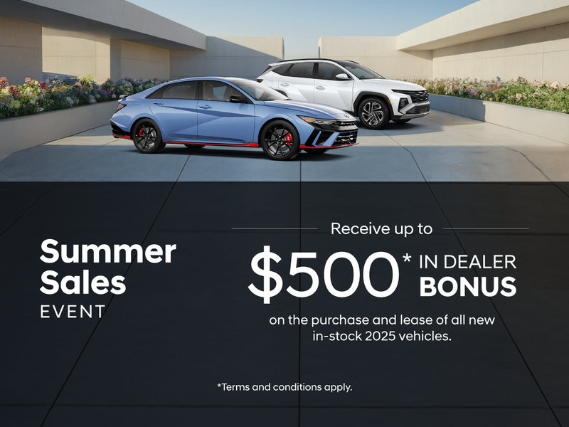 Summer Sales Event - $500 Bonus!