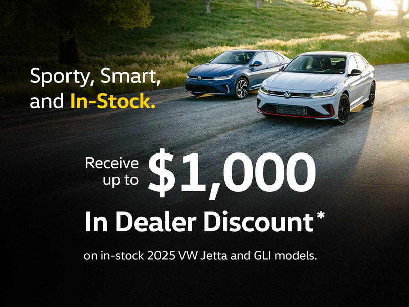 2025 VW Jetta & GLI Offers - up to $1,000 Discount!