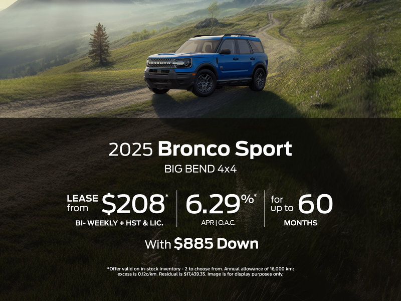 Special Offer 2025 Bronco Sport Big Bend