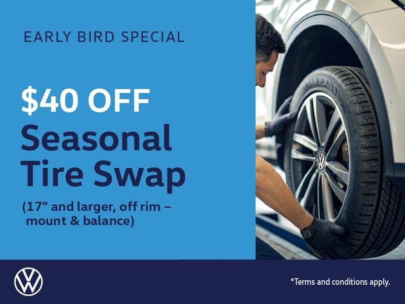 Early Bird Tire Swap Special - 17'' and Larger