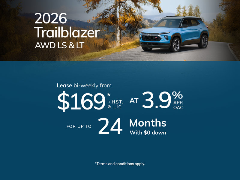 Lease the 2026 Chevrolet Trailblazer LS or LT