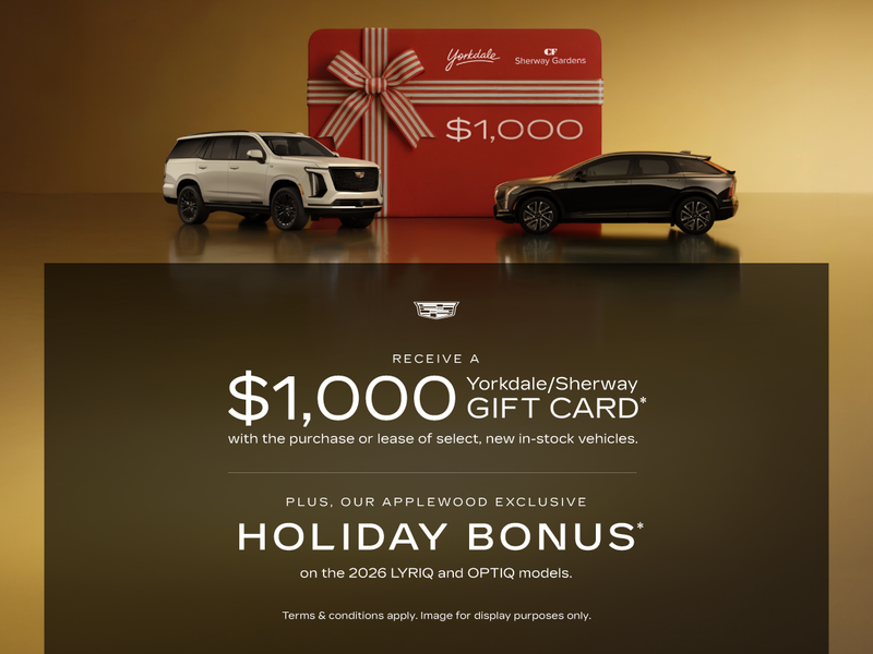 Applewood Cadillac Holiday Bonus Event