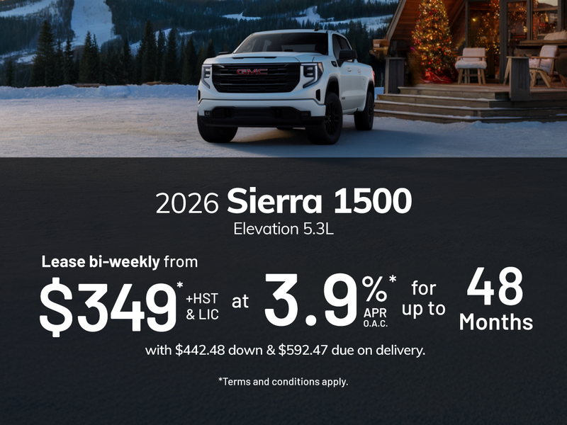 2026 Sierra 1500 Lease offer at Humberview
