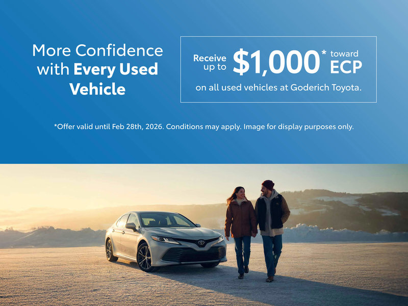 Up to $1,000 Toward ECP on Used Vehicles