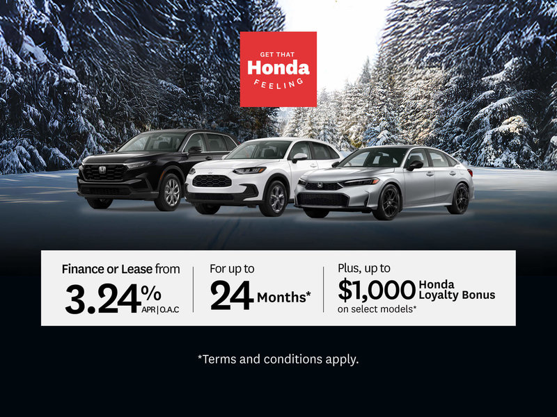 Get that Honda feeling- Lease and Finance Offer