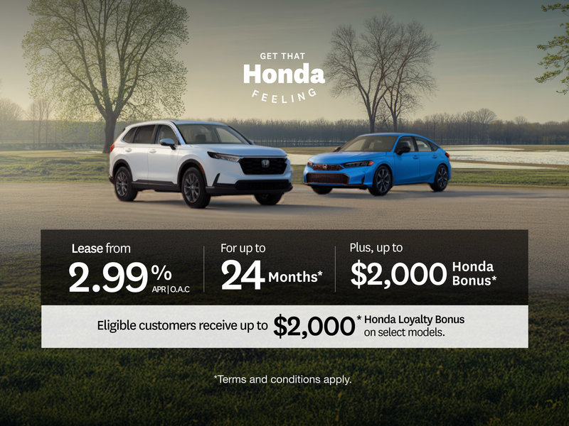 Get that Honda feeling- Lease Offer