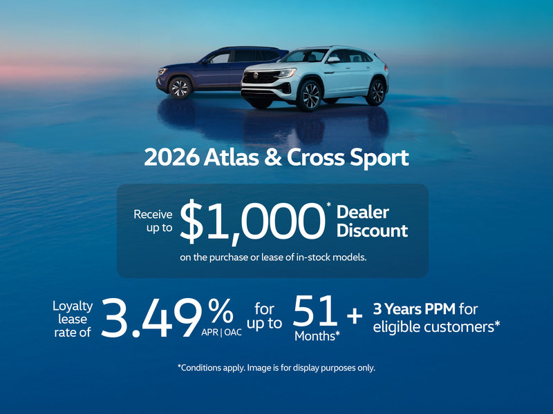 2026 VW Atlas & Cross Sport Offer